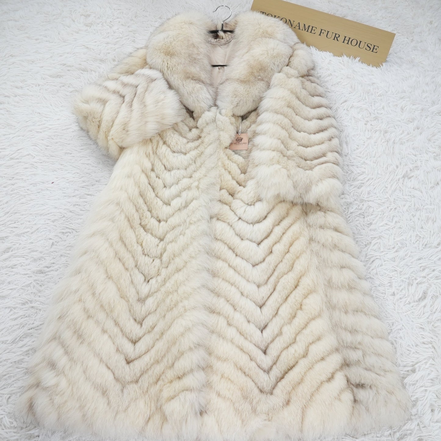 Blue Fox Long Coat - Genuine Vintage Fur From Japan