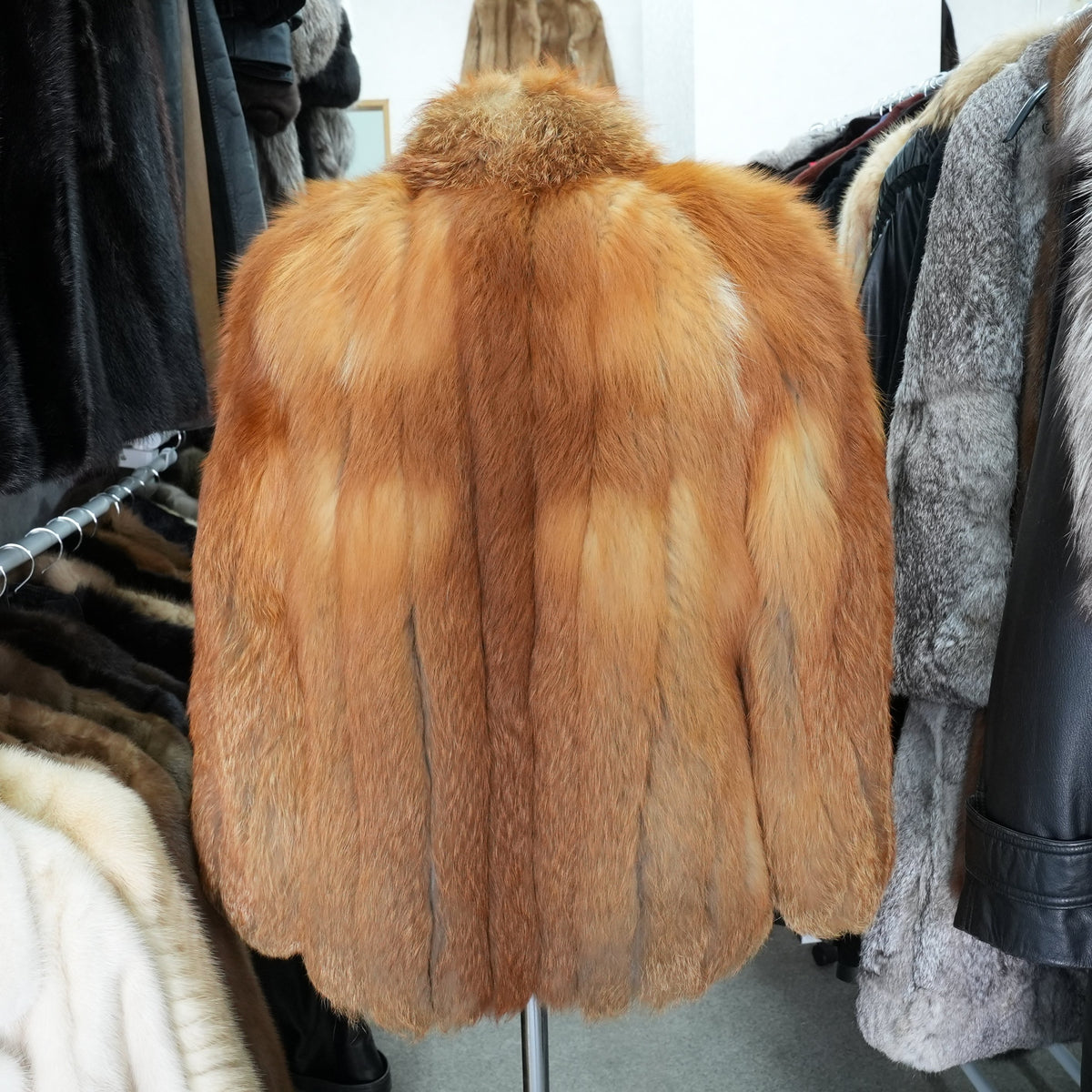 Red Fox Coat Rambulton - Genuine Vintage Fur From Japan