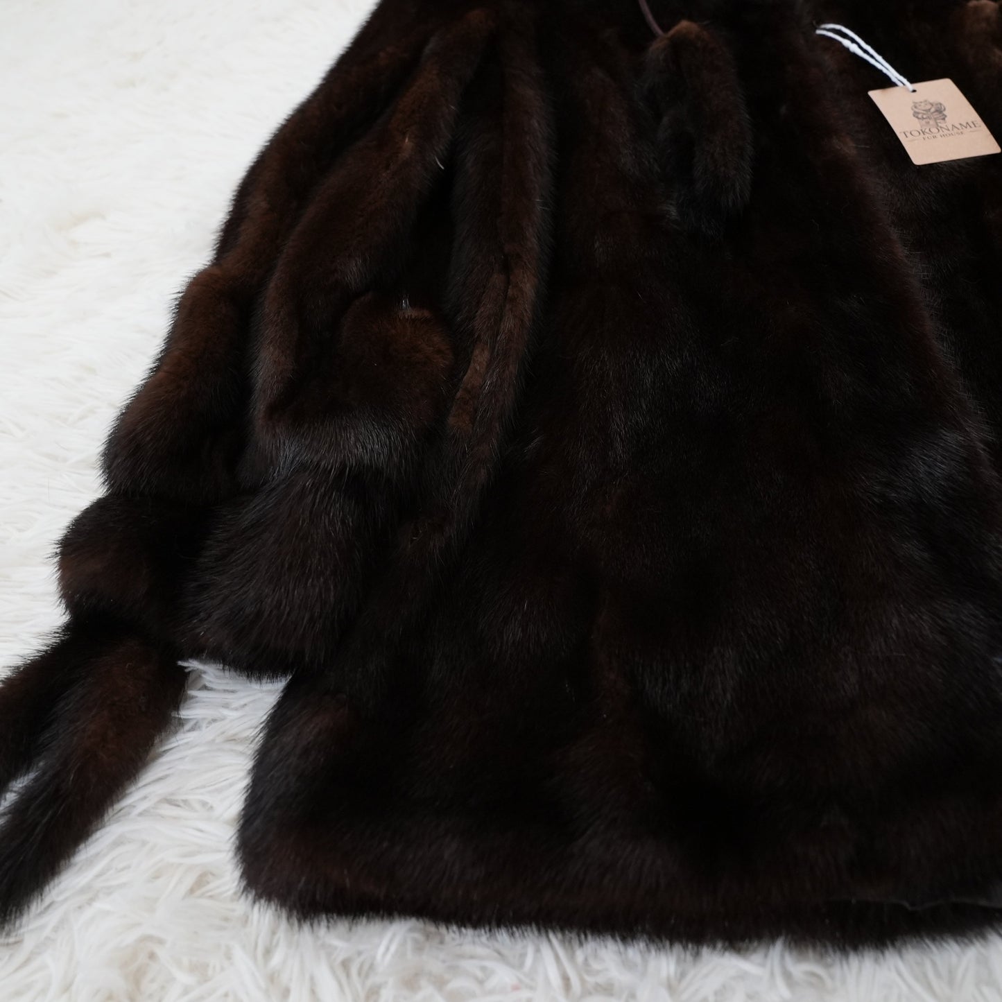Dark Mink Jacket with tail Vintage Fur Japan