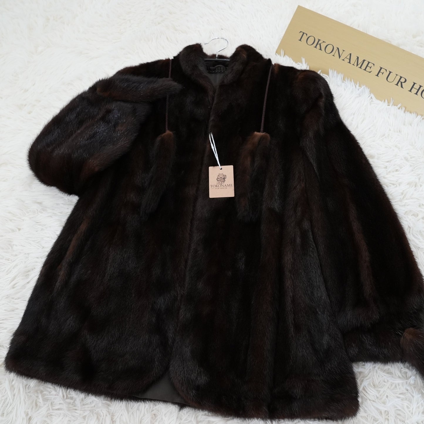 Dark Mink Jacket with tail Vintage Fur Japan