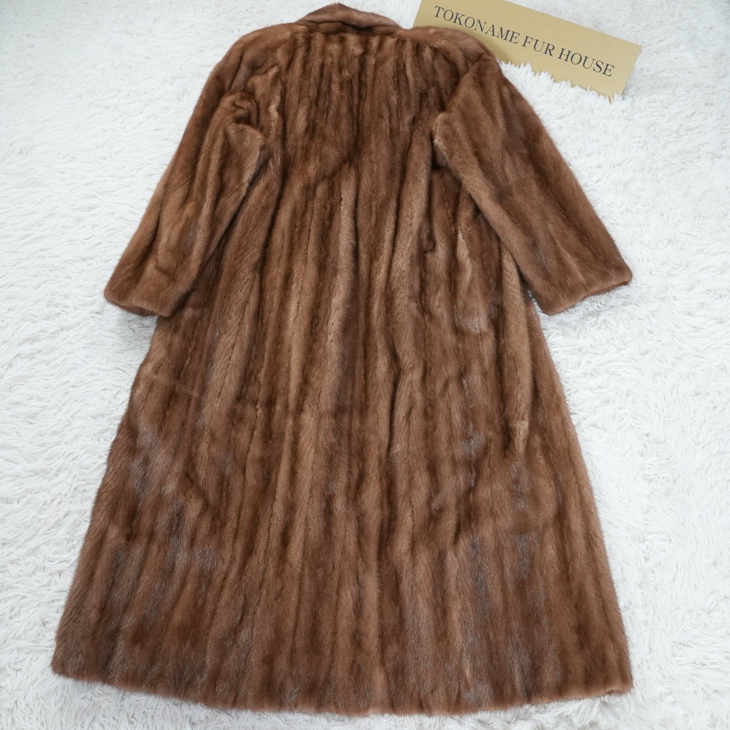 Demi Buff Mink Very Long Coat maxi length SAGA MINK - Genuine Vintage Fur From Japan