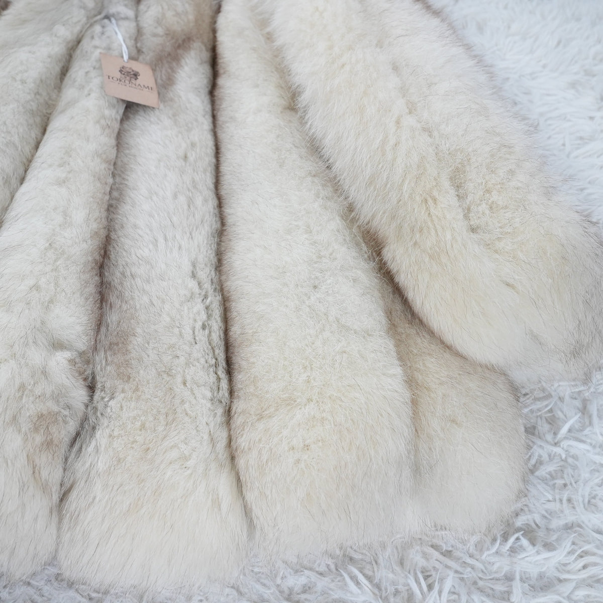 Blue Fox Fur Coat Soft and Fluffy jindo - Genuine Vintage Fur From Japan