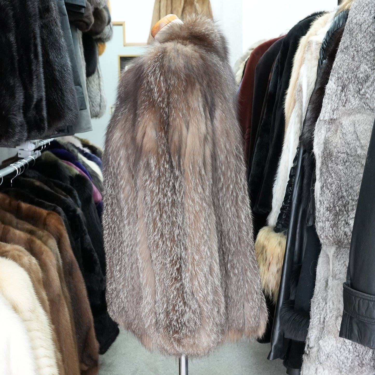 Blue Frost Fox Coat - Genuine Vintage Fur From Japan