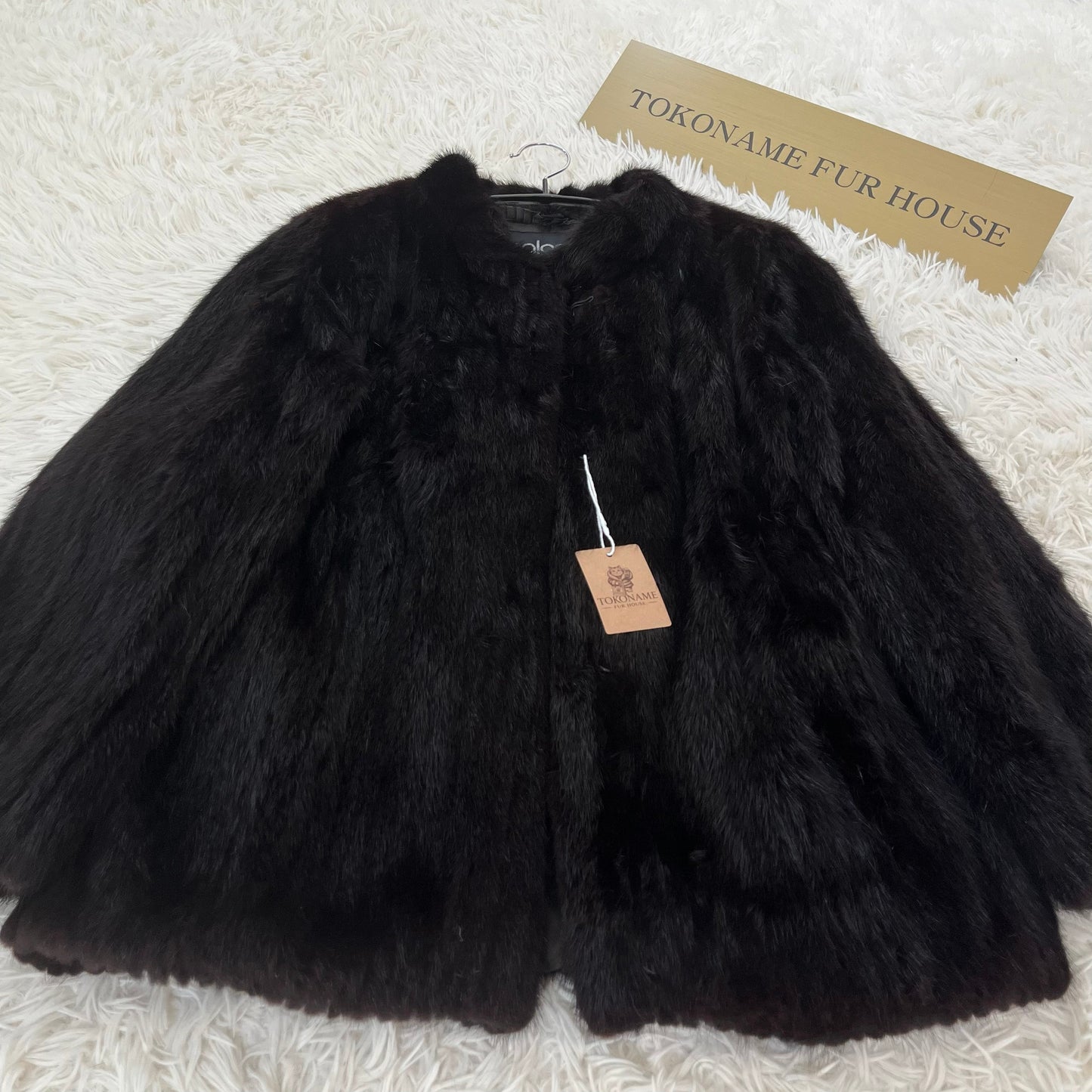 Dark Mink Jacket Stripe Cutting Vintage Fur Japan