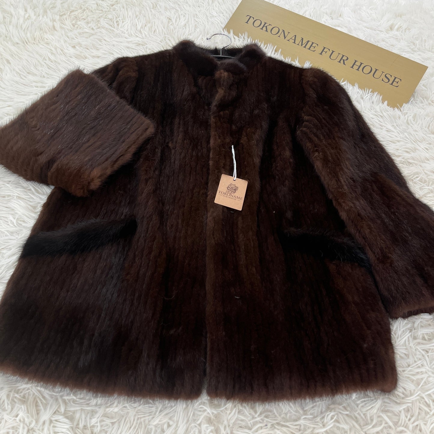 Dark Mink Jacket Genuine Vintage Fur From Japan