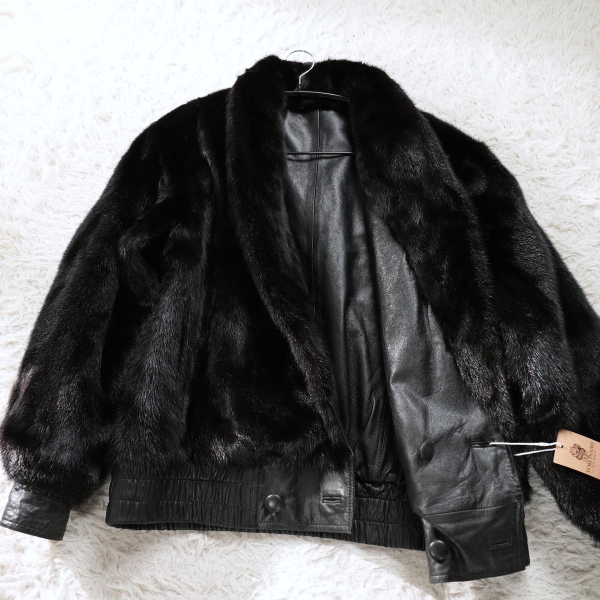 Mink and Leather reversible Jacket - Genuine Vintage Fur From Japan