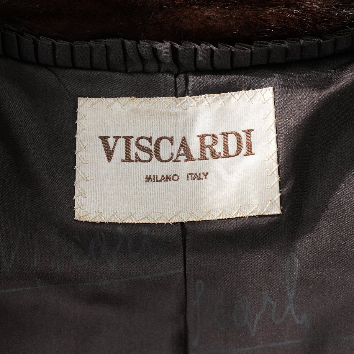 VISCARDI Mahogany Mink Fur Coat heavily - Genuine Vintage Fur From Japan