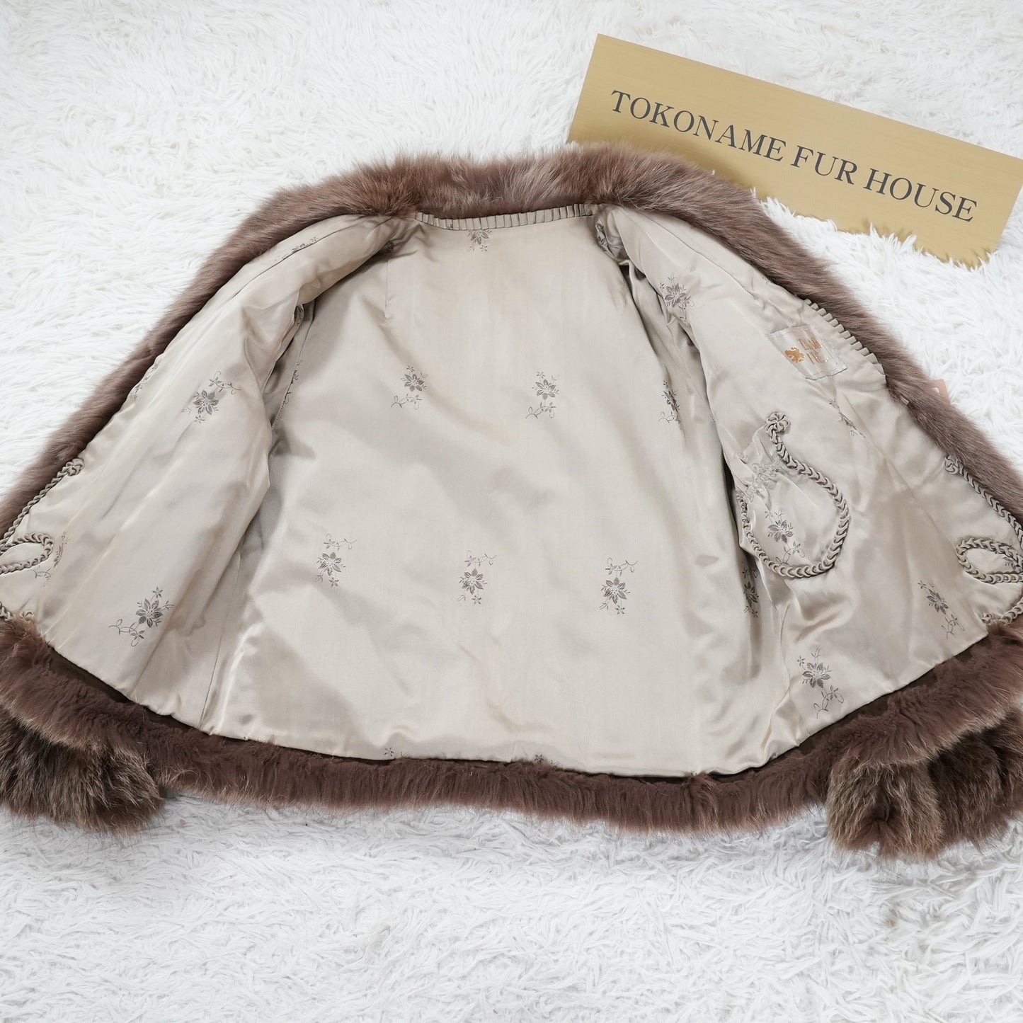 Brown Dyed Fox Fur crop Jacket - Genuine Vintage Fur From Japan