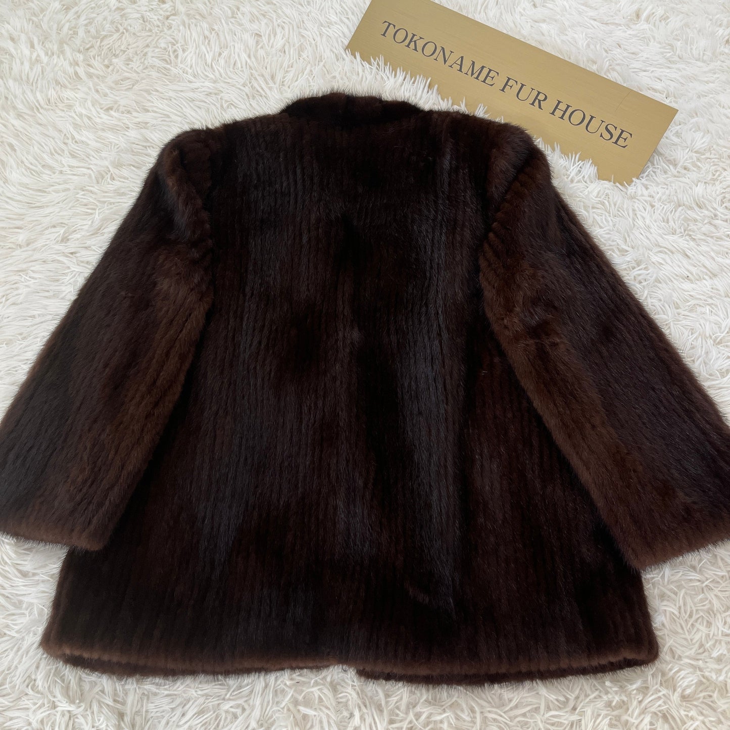 Dark Mink Jacket Genuine Vintage Fur From Japan