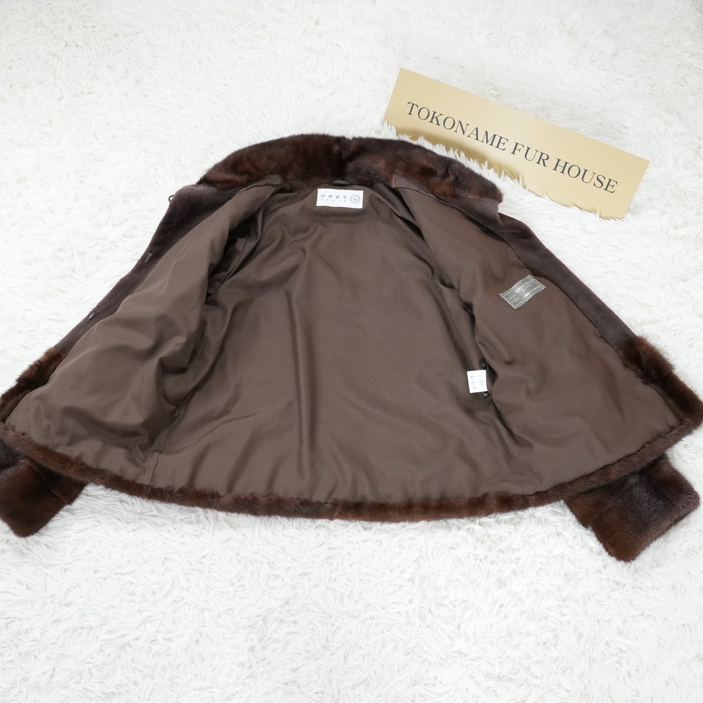Shaved Mink and Mink Fur Trim Jacket GRES PARIS SAGAMINK - Genuine Vintage Fur From Japan