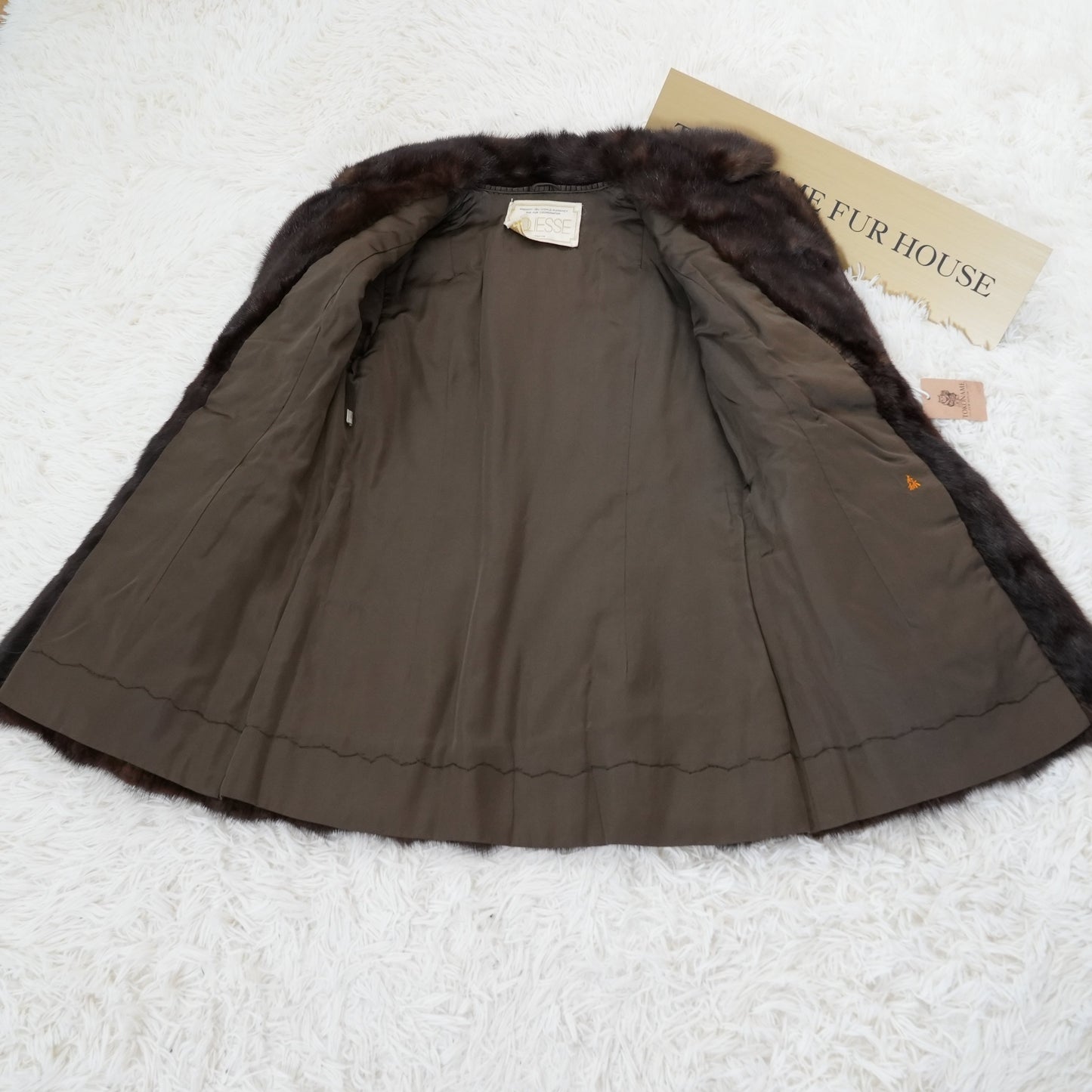 Dark Mink Jacket Genuine Vintage Fur Japan