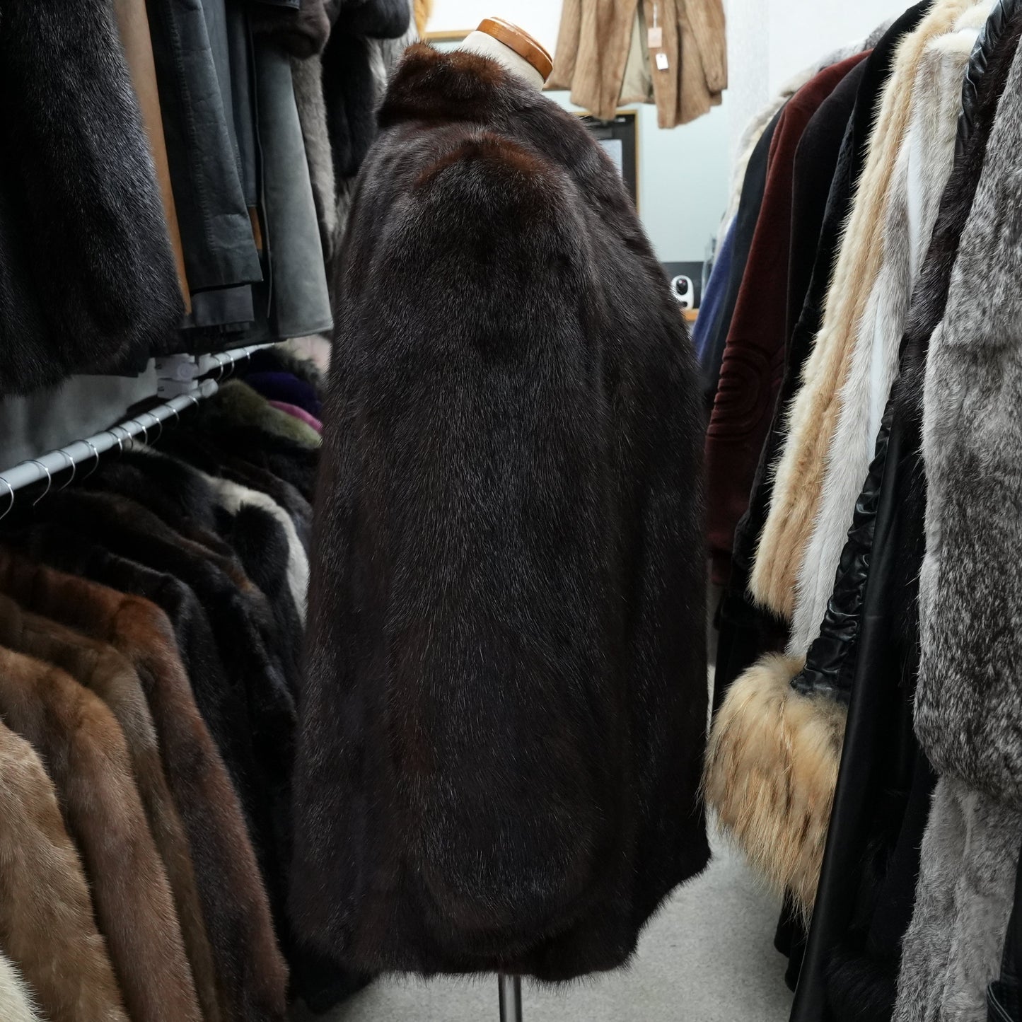 Dark Mink Jacket SAGA MINK - Genuine Vintage Fur From Japan