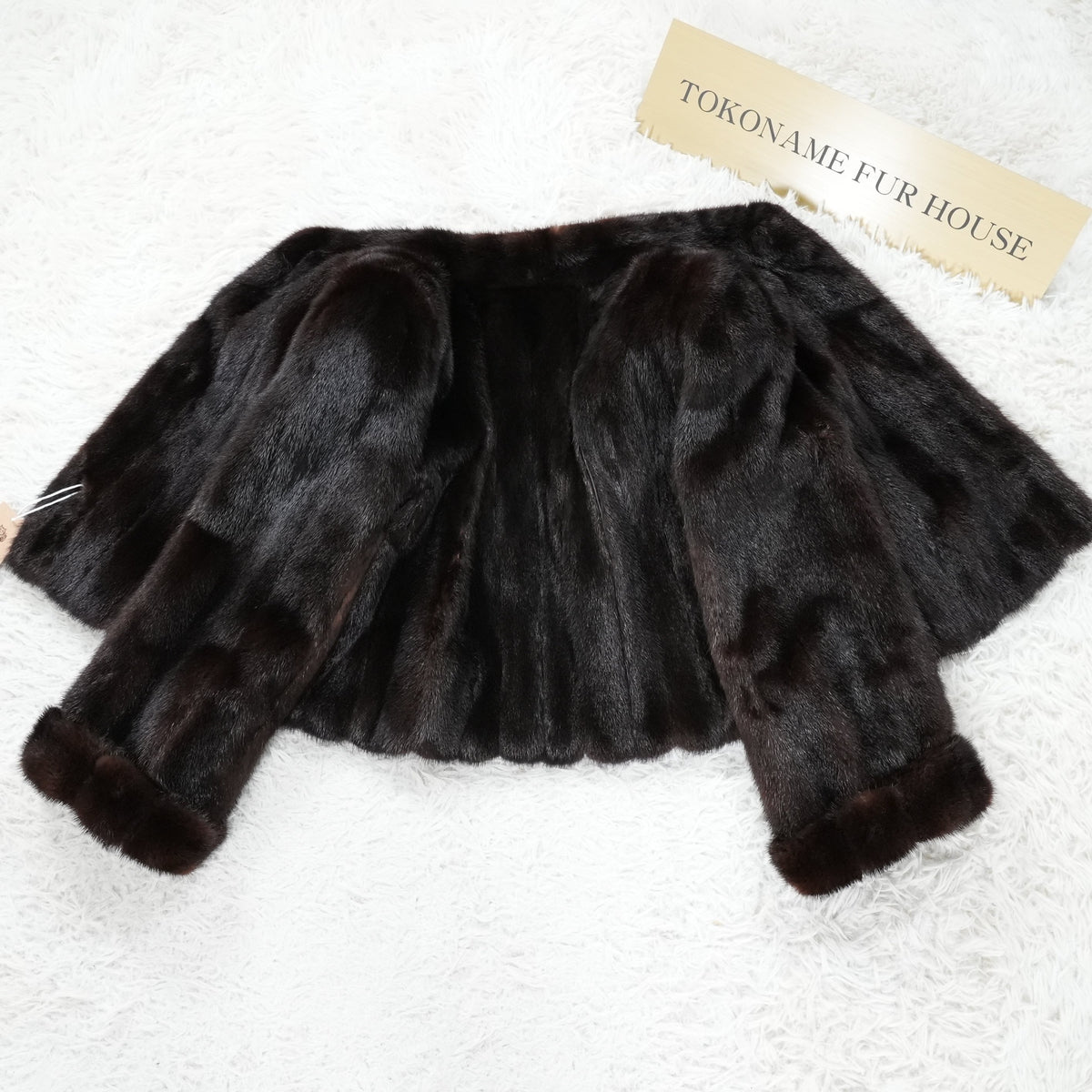 EMBA Mink crop Jacket Roll up Sleeve - Genuine Vintage Fur From Japan