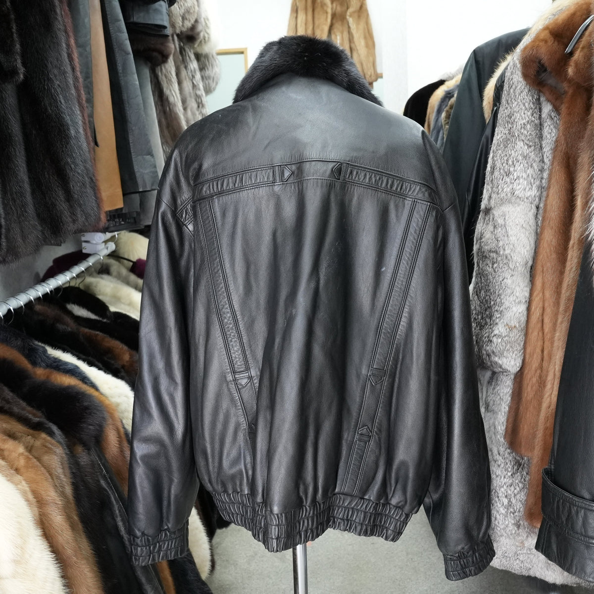 Mink and Leather Reversible Zip Up Jacket - Genuine Vintage Fur From Japan