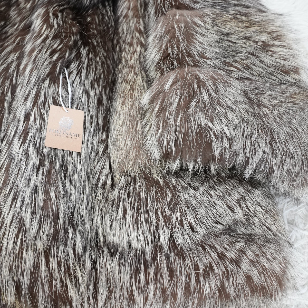 Silver Fox Fur Coat - Genuine Vintage Fur From Japan