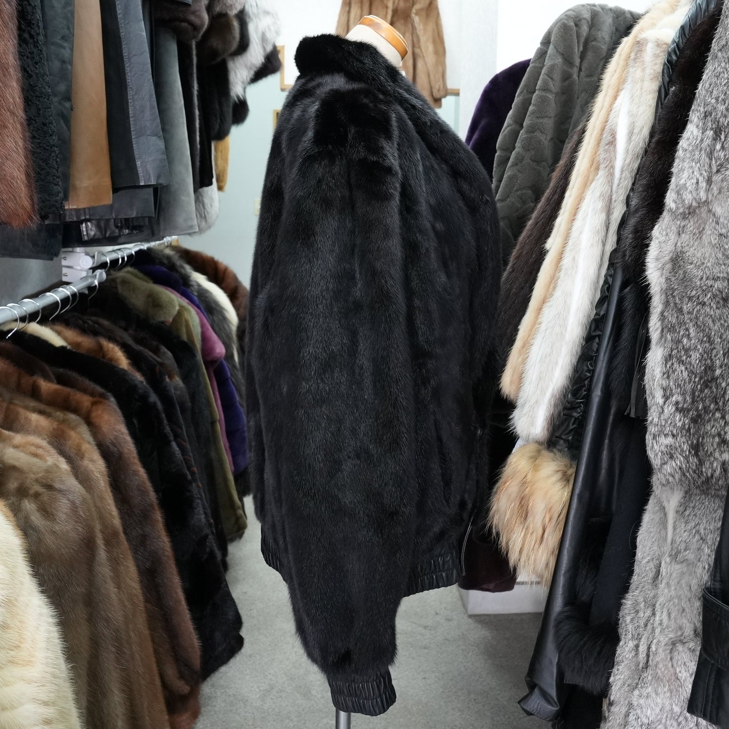 Unisex Reversible Mink and Leather Coat - Genuine Vintage Fur From Japan