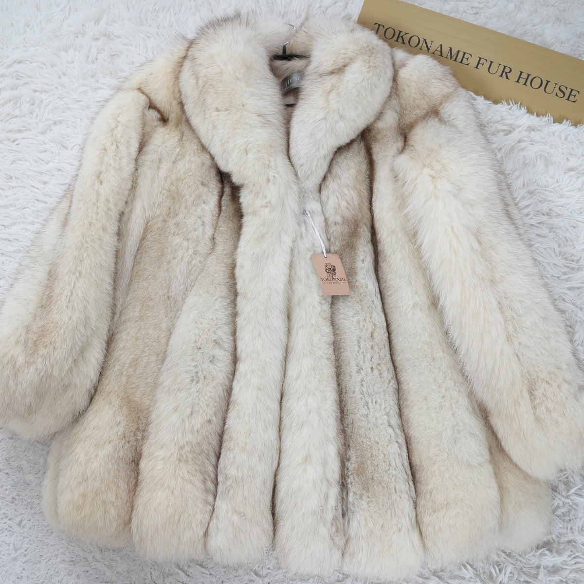 Blue Fox Fur Coat Soft and Fluffy jindo - Genuine Vintage Fur From Japan