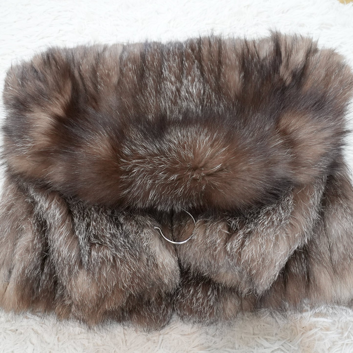 Blue Frost Fox Coat - Genuine Vintage Fur From Japan