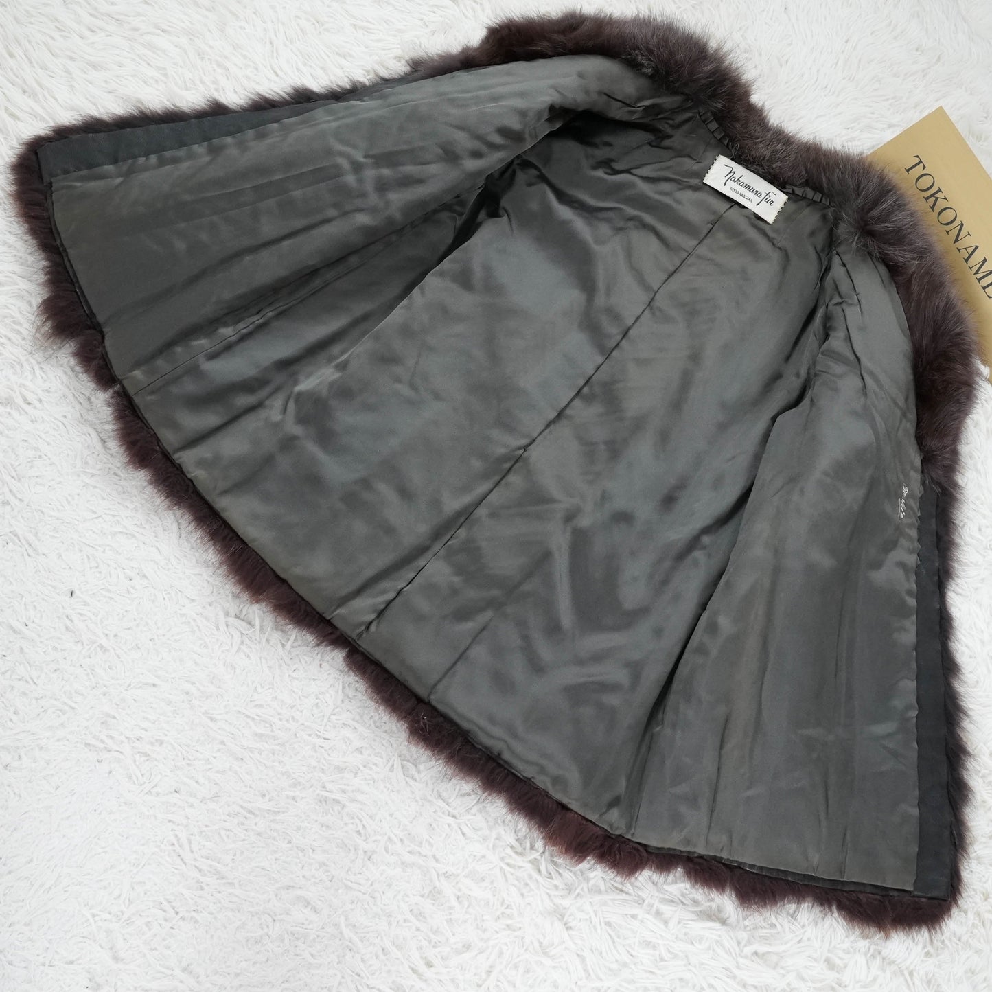 Dark Bronw Dyed Fox Fur Coat - Genuine Vintage Fur From Japan