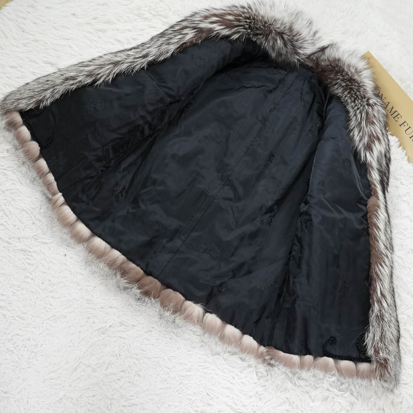 Silver Fox Fur Coat Soft and Fluffy - Genuine Vintage Fur From Japan