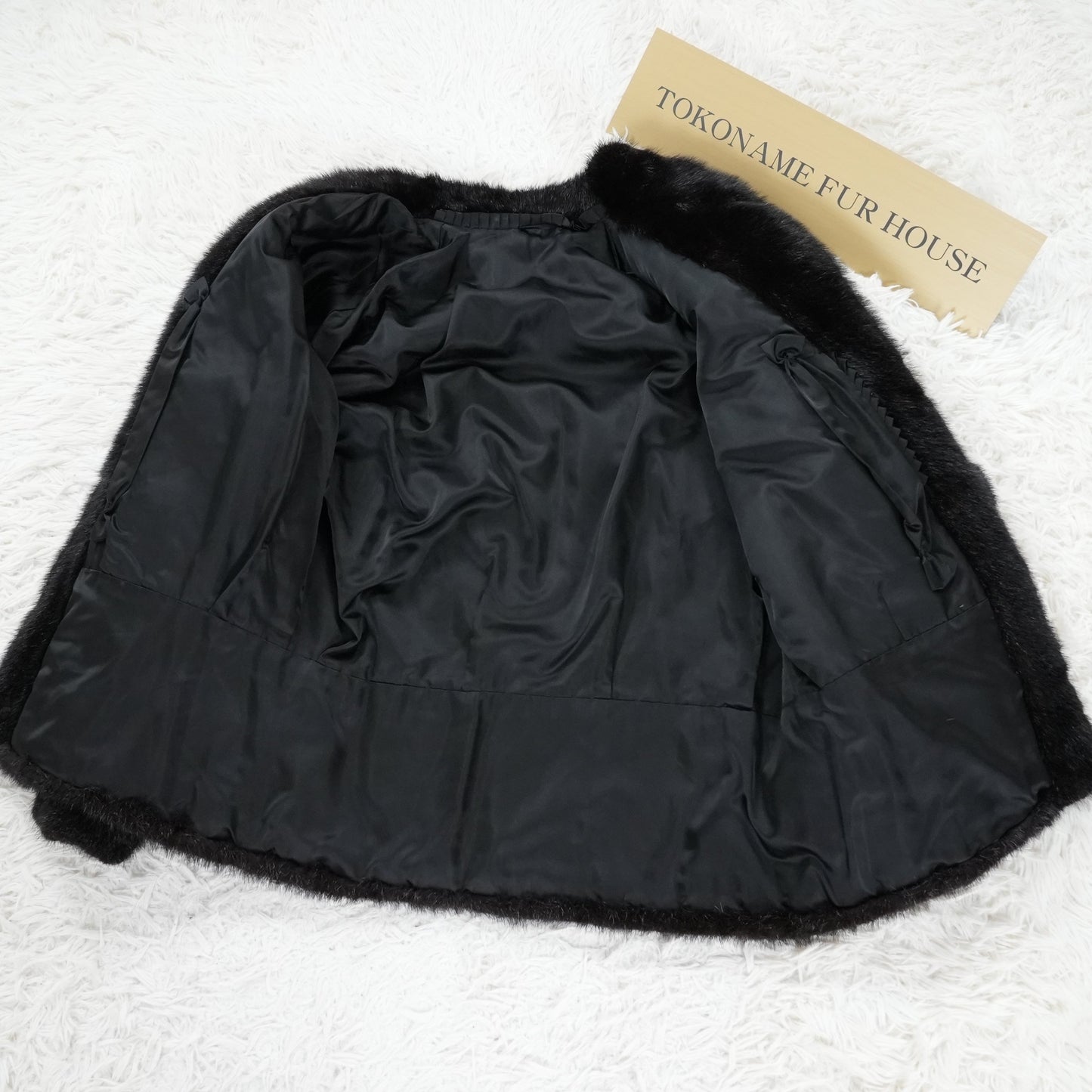 Dark Mink Design Jacket -Genuine Vintage Fur From Japan