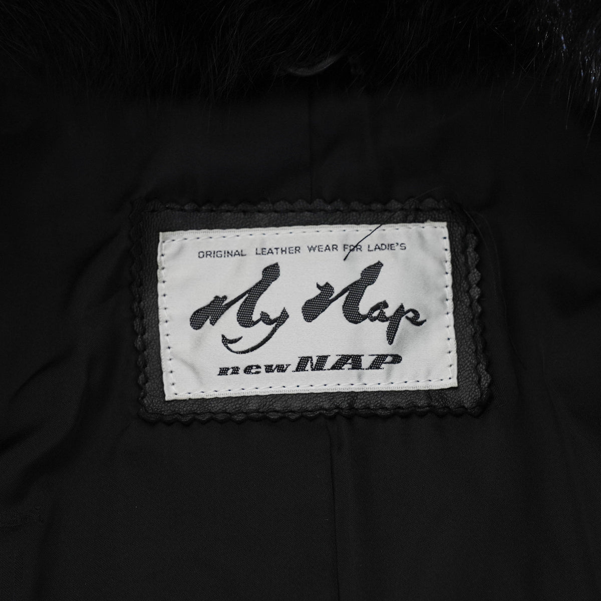 Y2K Fox Fur Trim Leather Long Coat - Genuine Vintage Leather From Japan