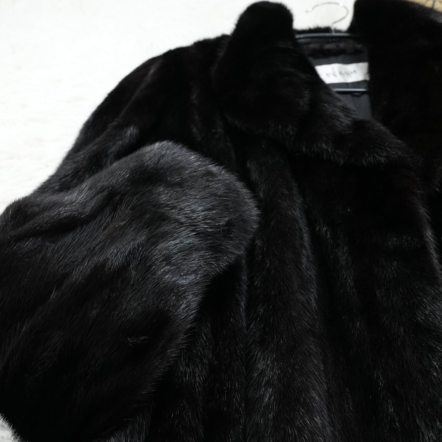Dark Mink Long Coat glossy - Genuine Vintage Fur From Japan