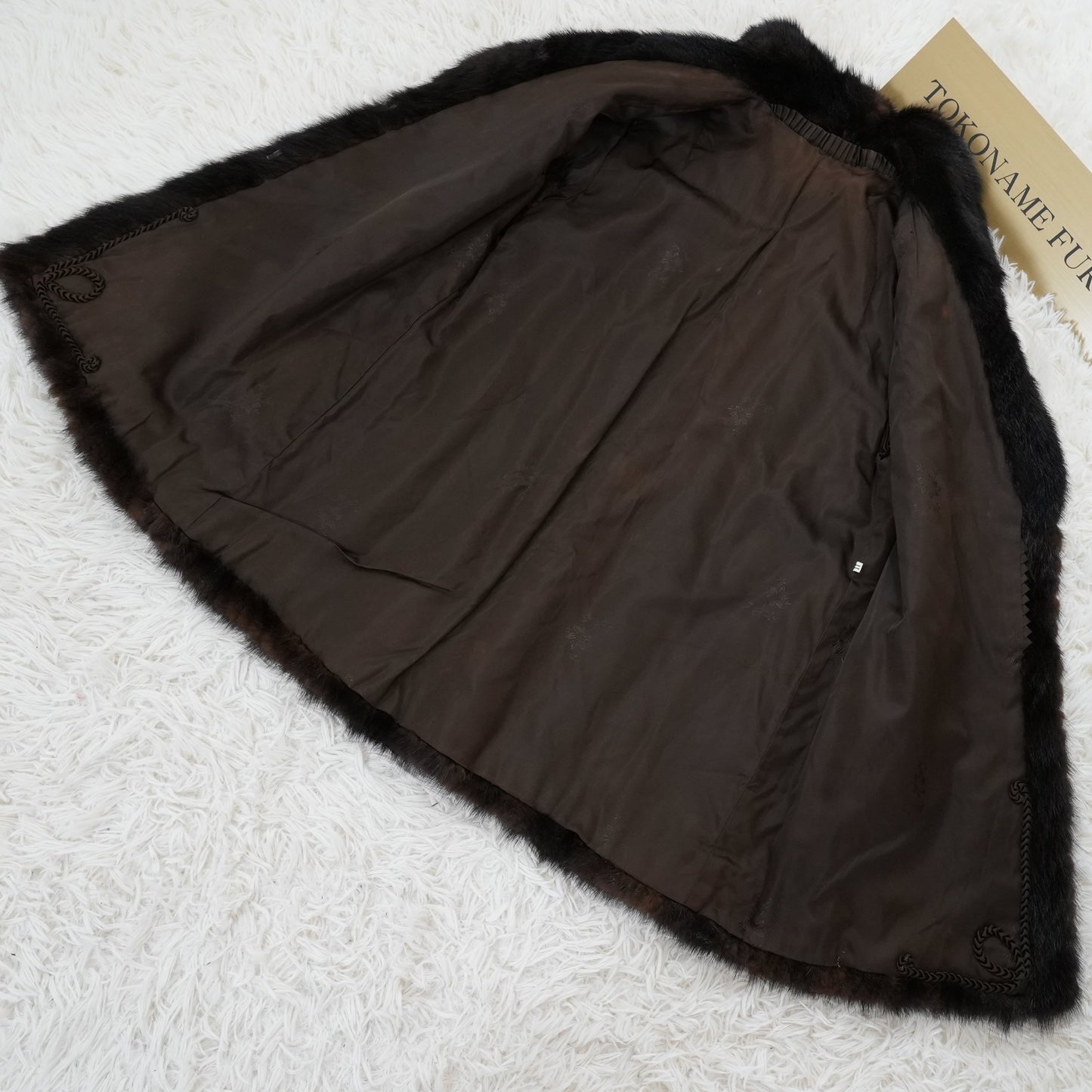 Dark Mink Vest Genuine Vintage Fur Japan