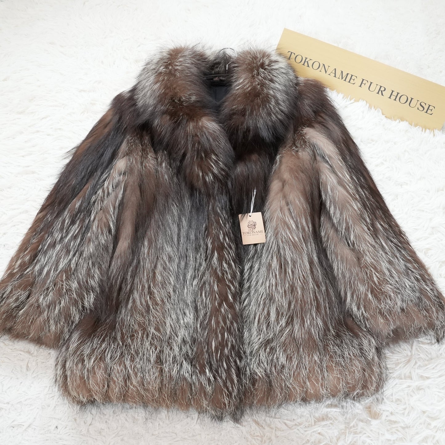 Silver Fox Fur Coat - Genuine Vintage Fur From Japan