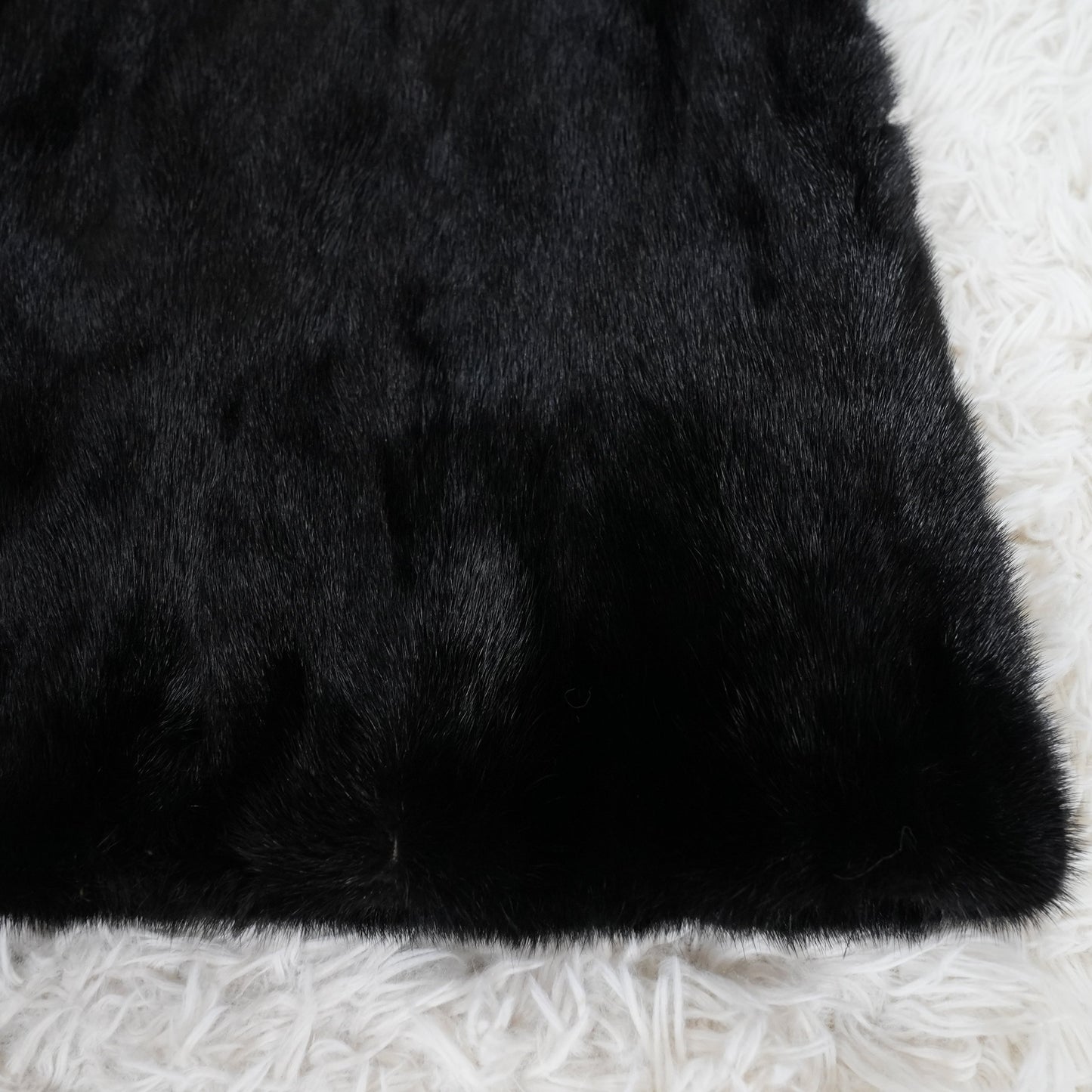 Black Mink Long Coat SAGA MINK - Genuine Vintage Fur From Japan