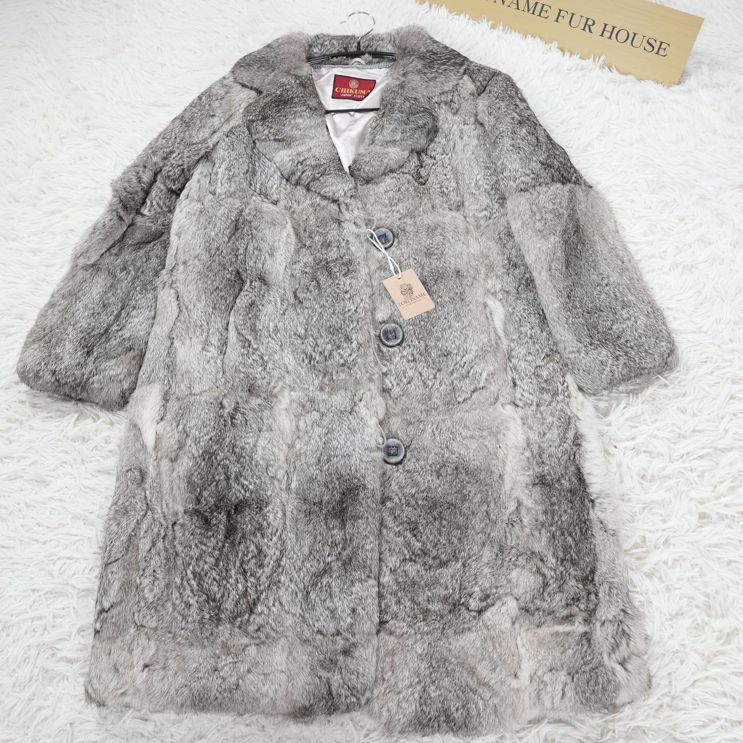 Rabbit Fur Long Coat -  Genuine Vintage Fur From Japan