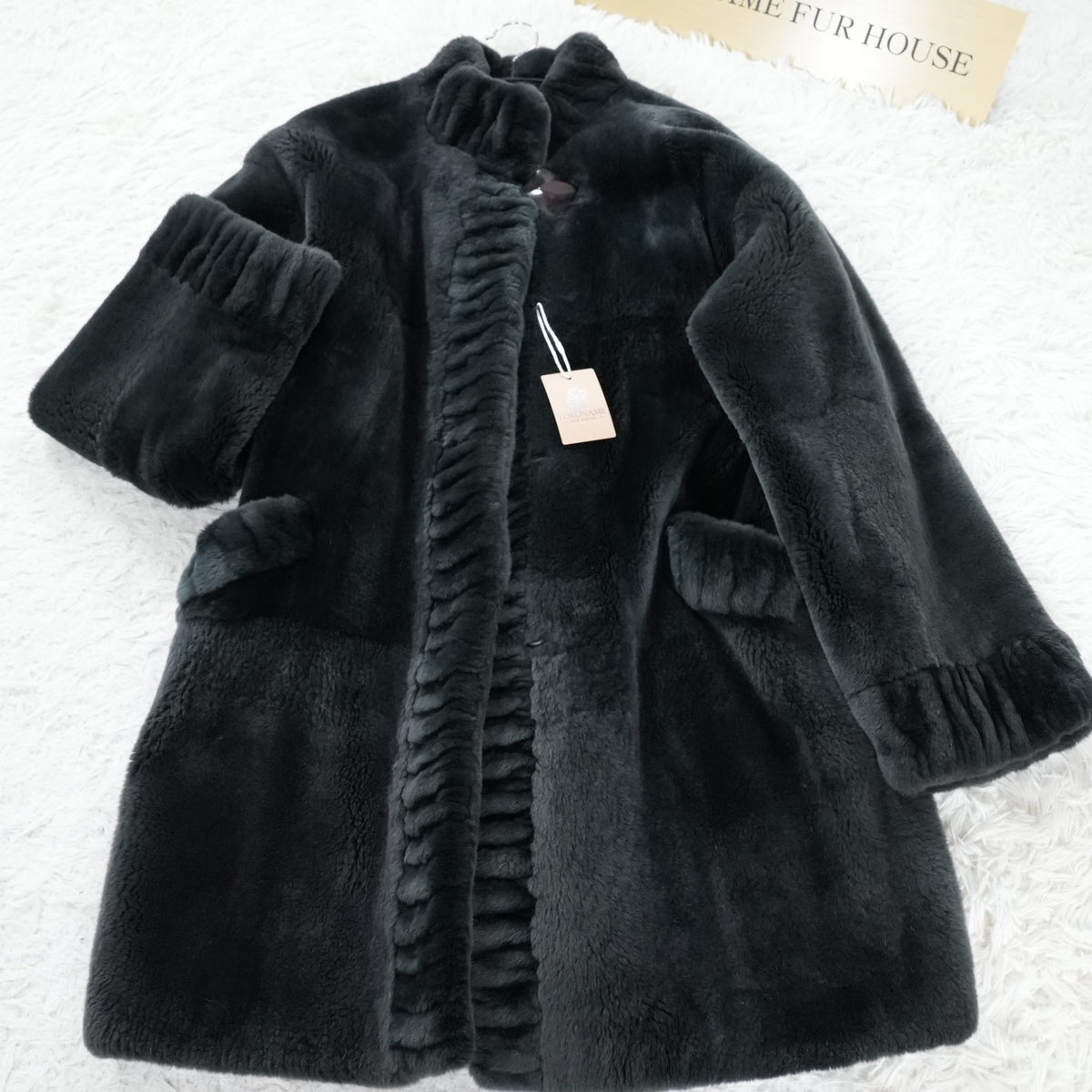 Nutria Green Dyed FUr COat Josephine - Genuine Vintage Fur From Japan