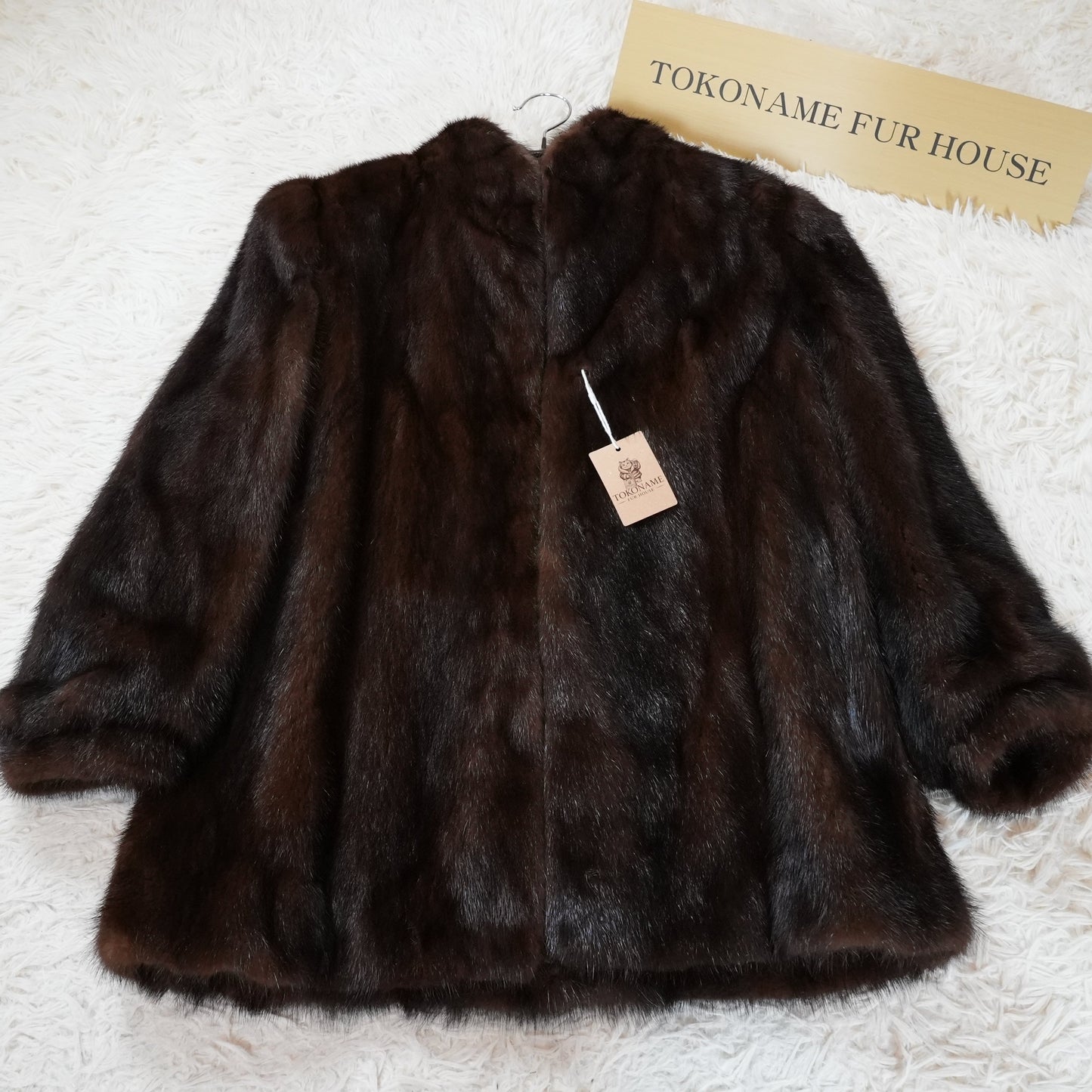 Dark Mink Jacket SAGA MINK - Genuine Vintage Fur From Japan