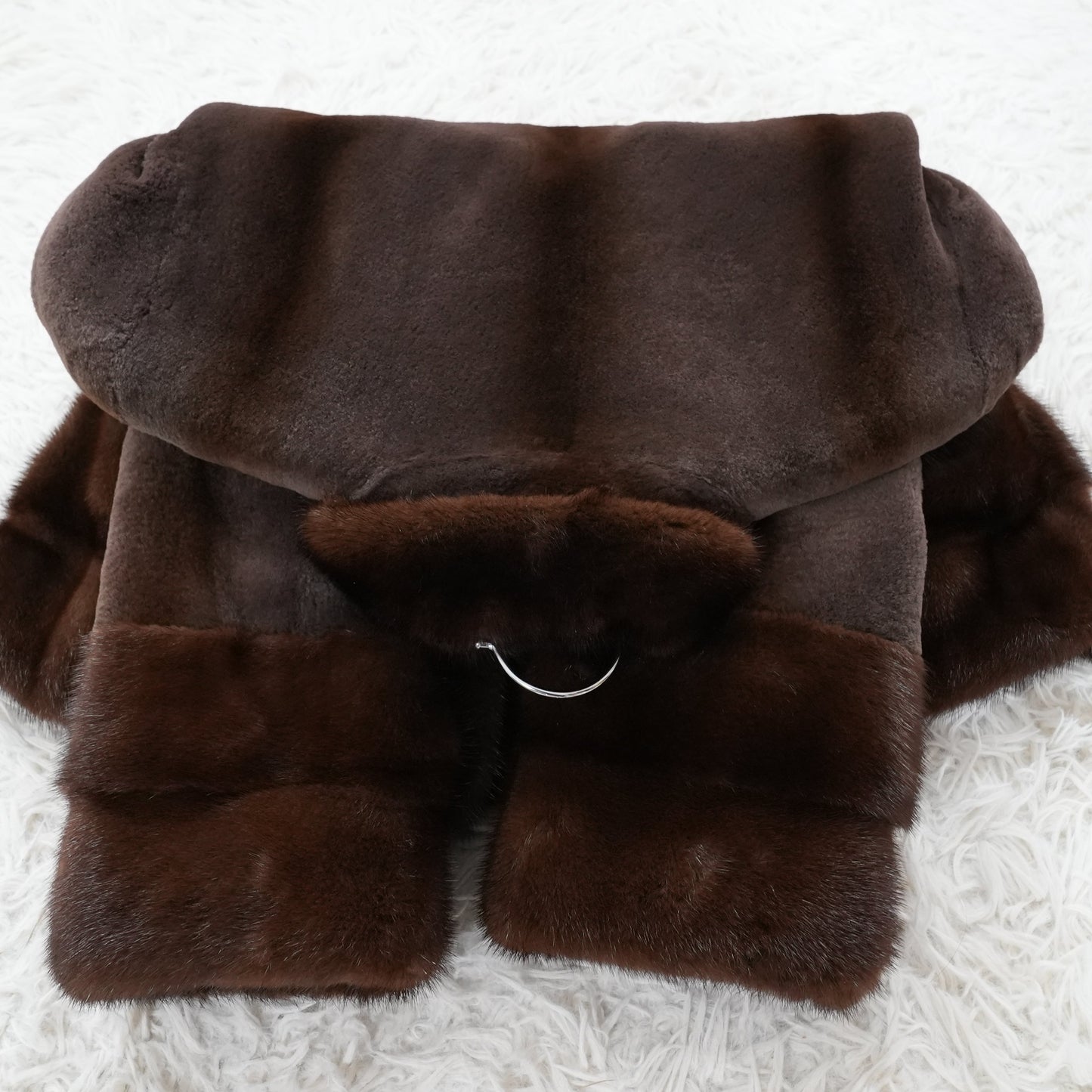 Shaved Mink and Mink Fur Trim Jacket GRES PARIS SAGAMINK - Genuine Vintage Fur From Japan