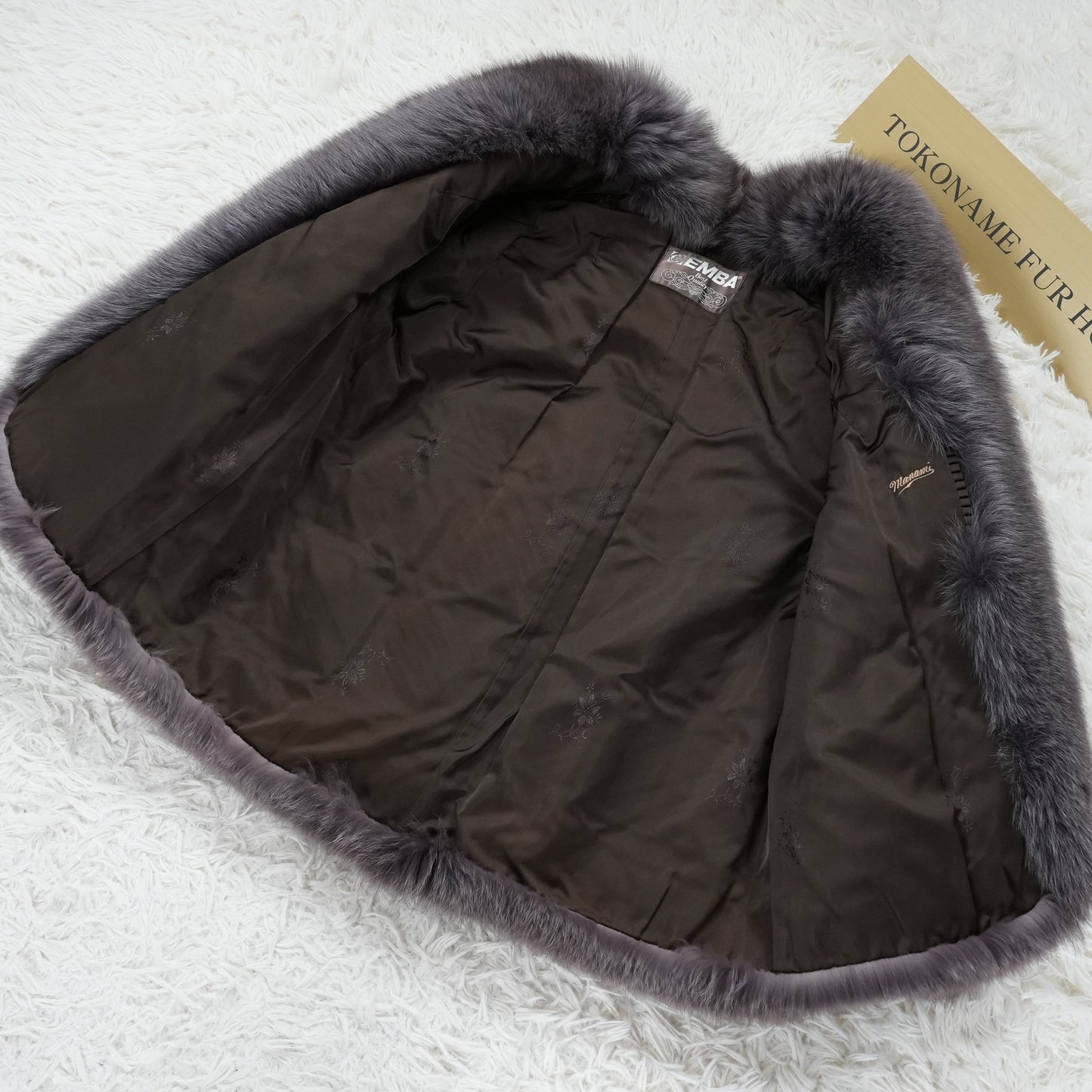 Amethyst Deyd Fox Fur Coat EMBA - Genuine Vintage Fur From Japan