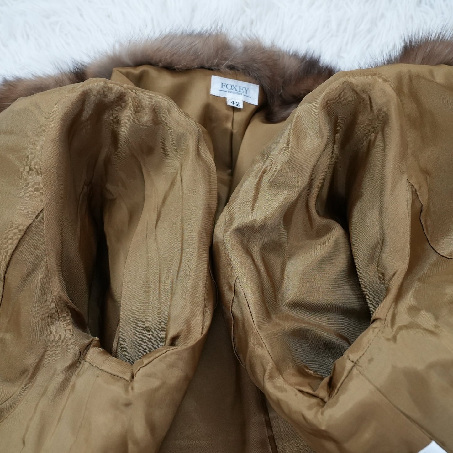 FOXEY Sable Fur Trim Angola Jacket - Genuine Vintage Fur From Japan