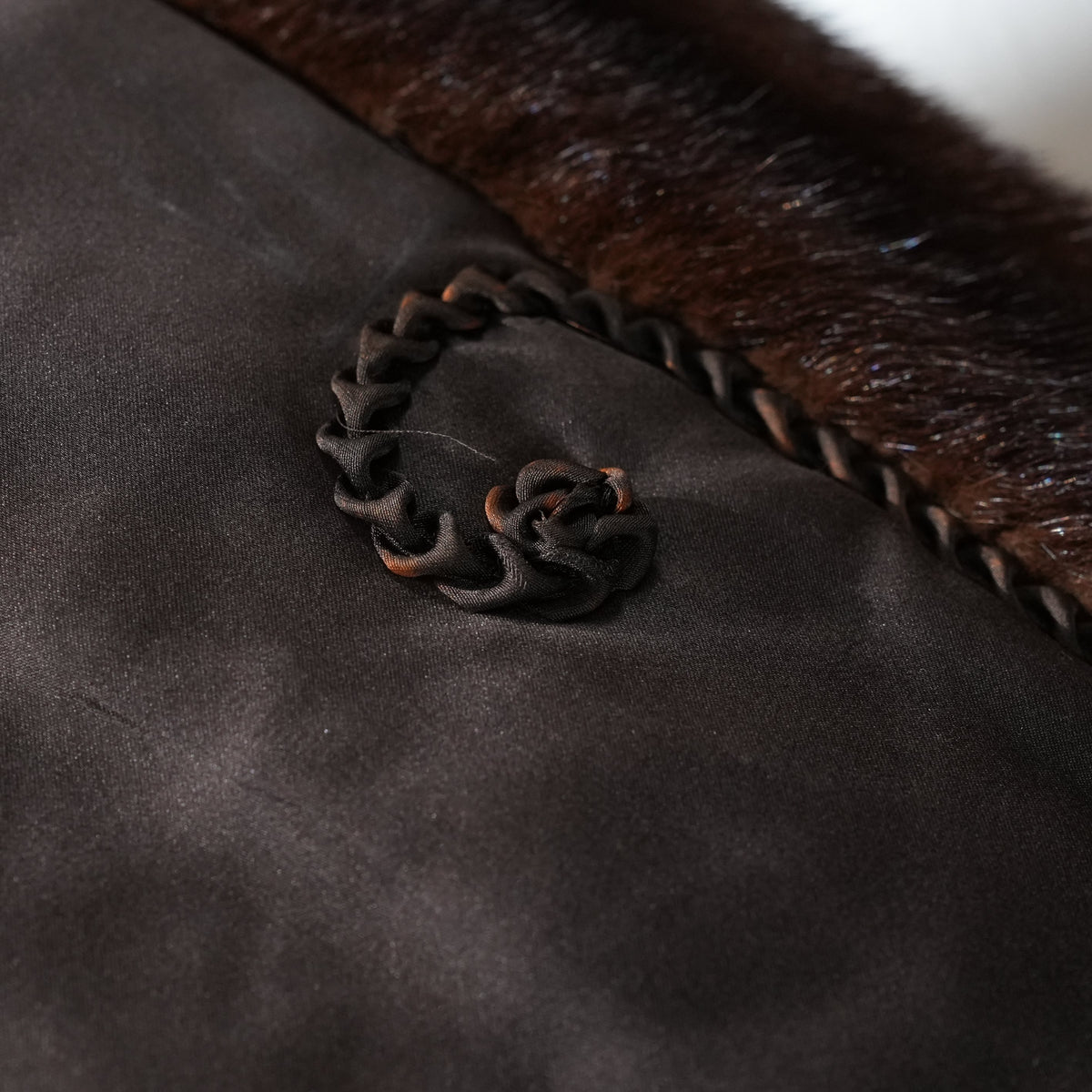 VISCARDI Mahogany Mink Fur Coat heavily - Genuine Vintage Fur From Japan