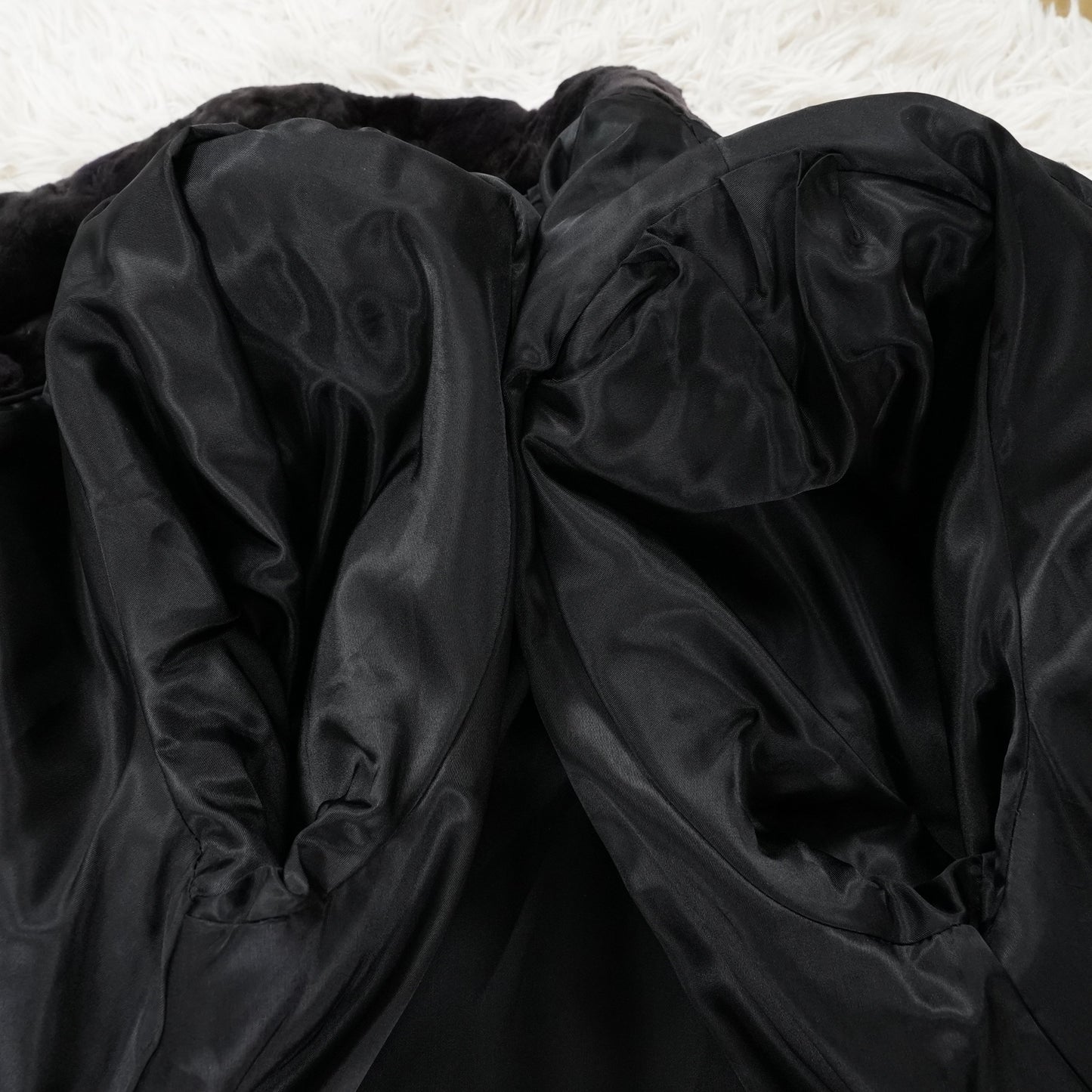 Shaved Mink Design Long Coat SAGA MINK - Genuine Vintage Fur From Japan