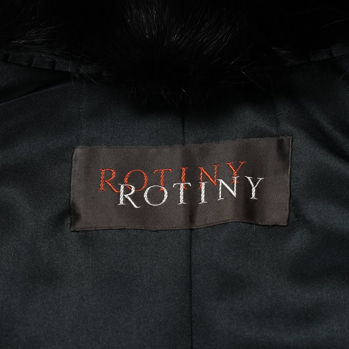 Black Dyed Fox Fur Coat ROTINY - Genuine Vintage Fur From Japan