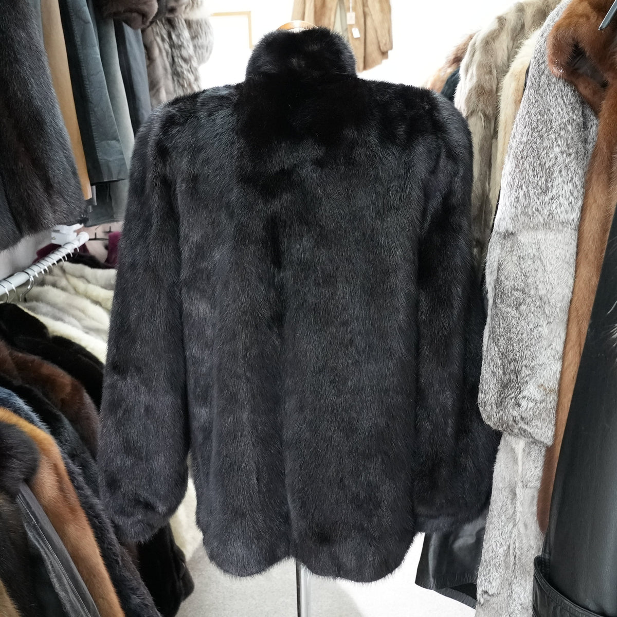 Dark Mink Fur Coat - Genuine Vintage Fur From Japan