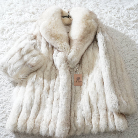 Blue Fox Fur Coat - Genuine Vintage Fur From Japan