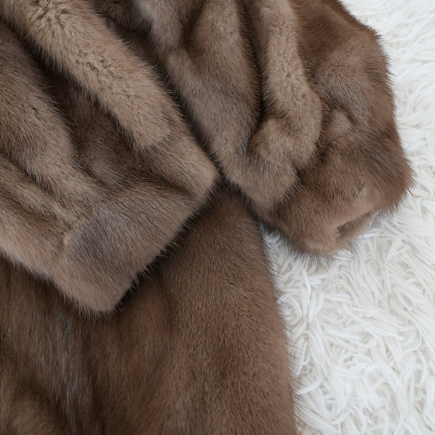 Pastel Mink Coat Genuine Vintage Fur Japan