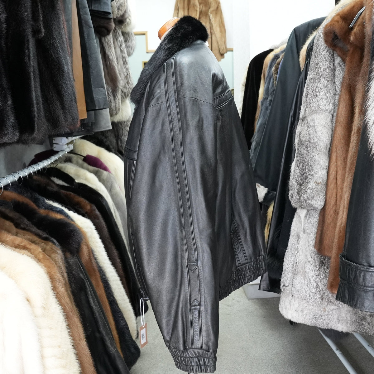 Mink and Leather Reversible Zip Up Jacket - Genuine Vintage Fur From Japan