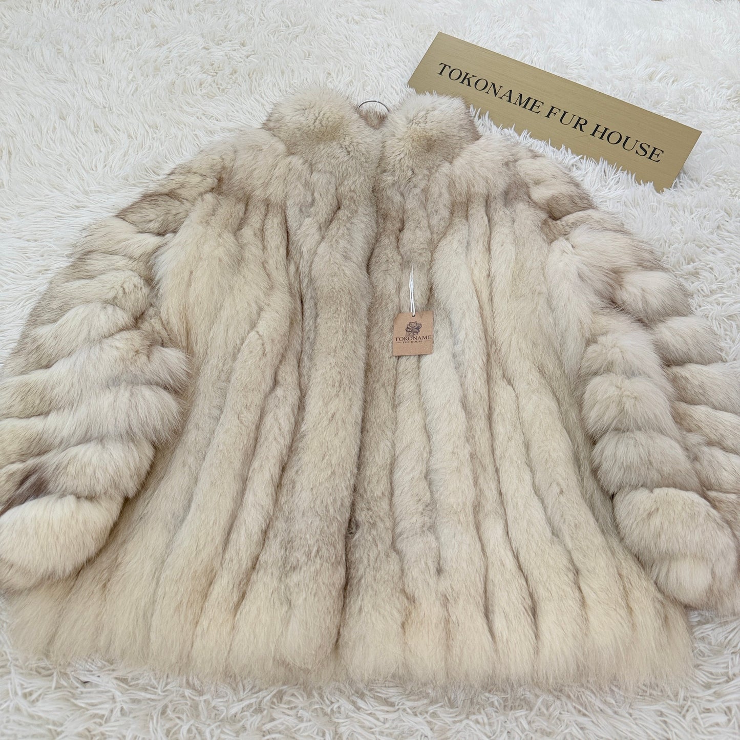 Blue Fox Coat Genuine Vintage Fur Japan
