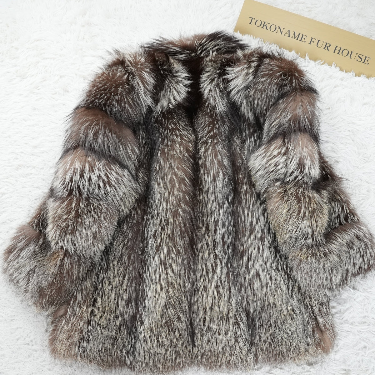 Silver Fox Fur Coat - Genuine Vintage Fur From Japan