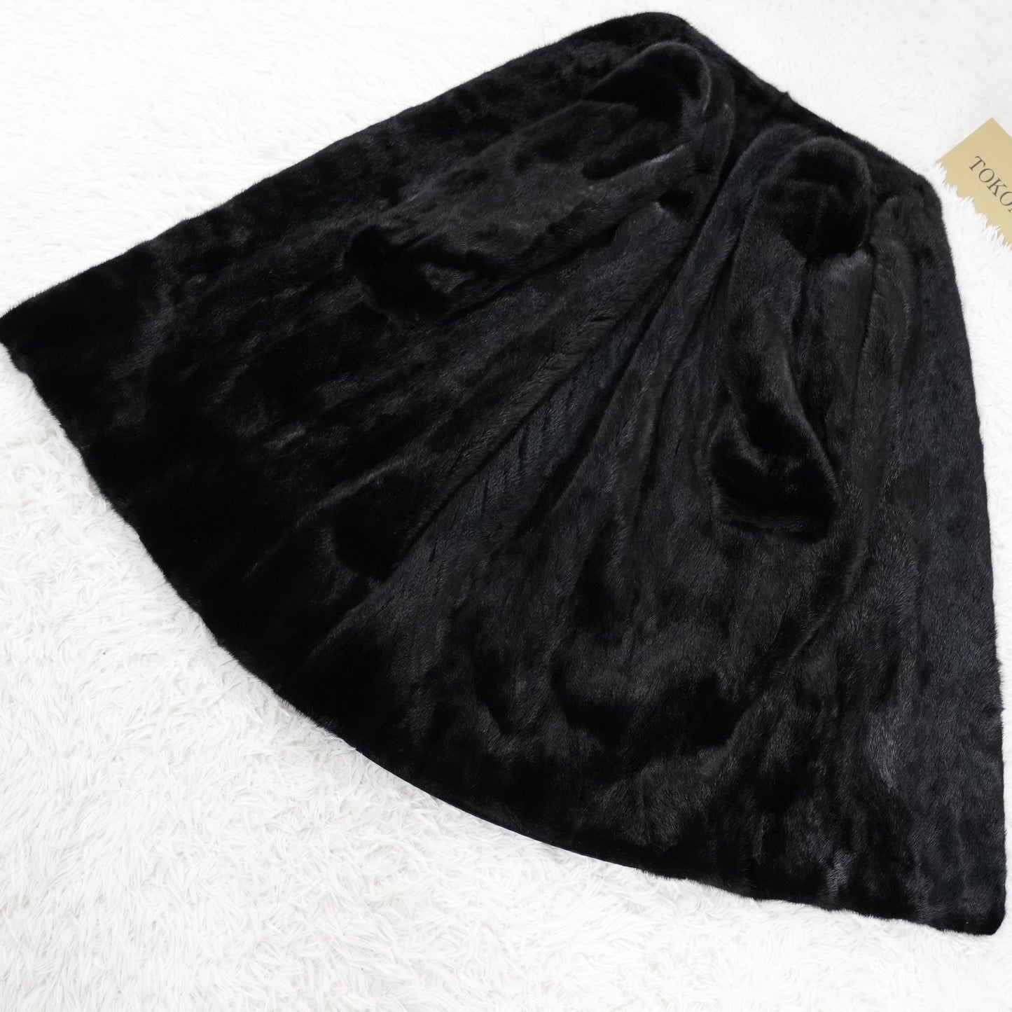 Black Mink Long Coat SAGA MINK - Genuine Vintage Fur From Japan