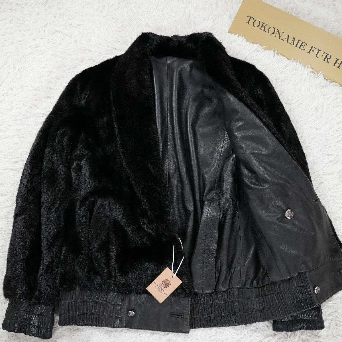 Mink and Leather Reversible Jacket - Genuine Vintage Fur From Japan