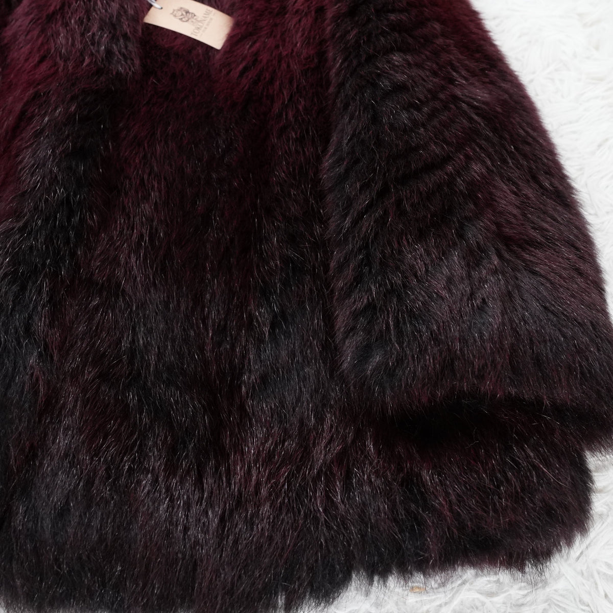 Gradient Dyed Design Fur Coat - Genuine Vintage Fur From Japan