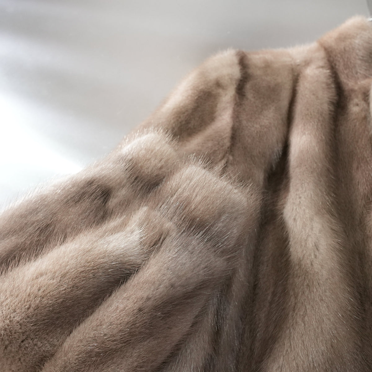 Pastel Mink Fur Coat - Genuine Vintage Fur From Japan