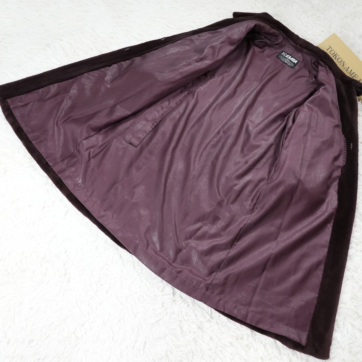 Chocolate Brown Shaved Mink Long Coat EMBA - Genuine Vintage Fur From Japan